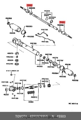 Royal Link Auto Parts Guyana XDHJV349 Tie Rod End 45503-29395 Steering Rack End Sub-Assembly DAIHATSU